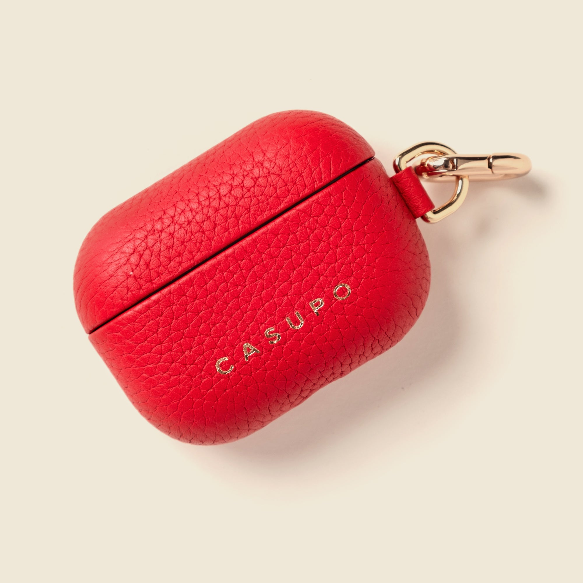 Leather Airpod Case - Red