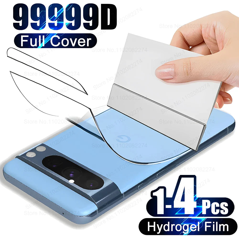 4-1Pcs Front Back Full Cover Screen Protector for Google Pixel 8 7 6 Pro Hydrogel Films for Google 7A 6A Accessories Sott Film