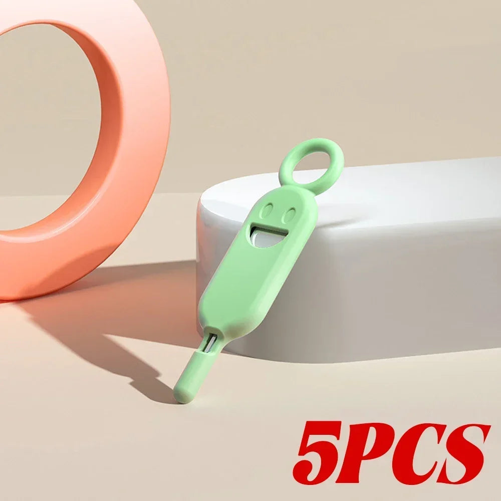 2 IN 1 SIM Card Removal Needle Pin with Protector Holder Anti-Lost Phone SIM Cards Storage Case Tray Ejector Needle Opener