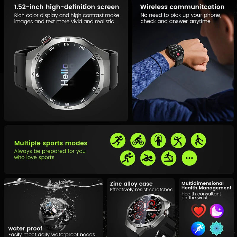 2025 New For Huawei GT5 Pro Smart Watch Men AMOLED Screen GPS Motion trajectory Heart Rate Bluetooth Calls SmartWatch Waterproof