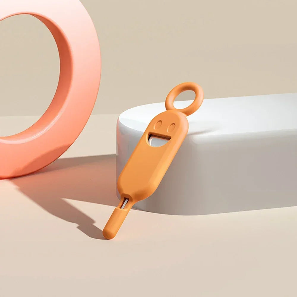 2 IN 1 SIM Card Removal Needle Pin with Protector Holder Anti-Lost Phone SIM Cards Storage Case Tray Ejector Needle Opener