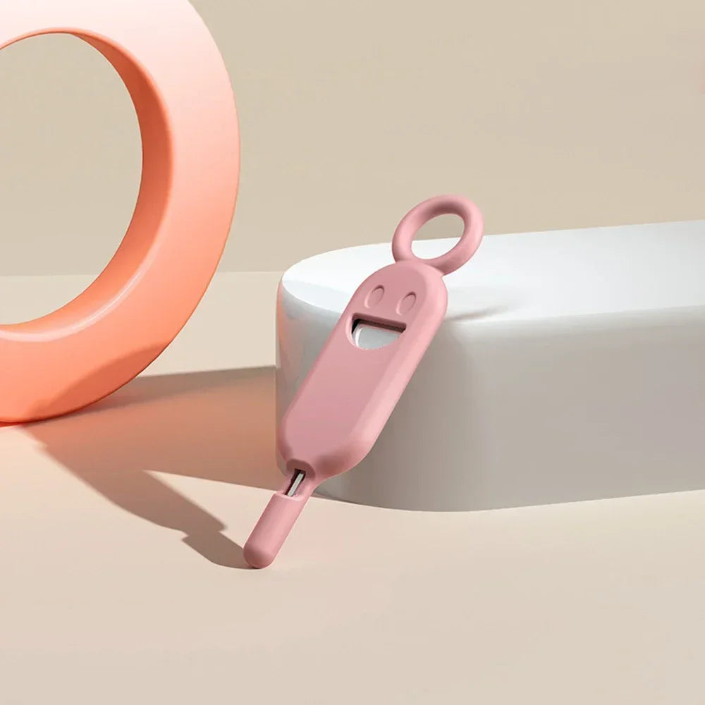 2 IN 1 SIM Card Removal Needle Pin with Protector Holder Anti-Lost Phone SIM Cards Storage Case Tray Ejector Needle Opener