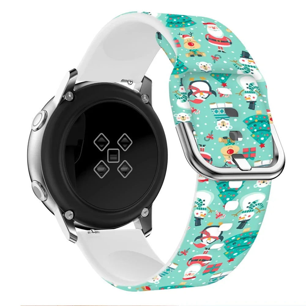 20mm 22mm Christmas Style Silicone Strap for COROS APEX 4 42mm PACE Pro Wristband Suunto Vertical 2 Run Race 2 CMF Watch 3 Pro 2