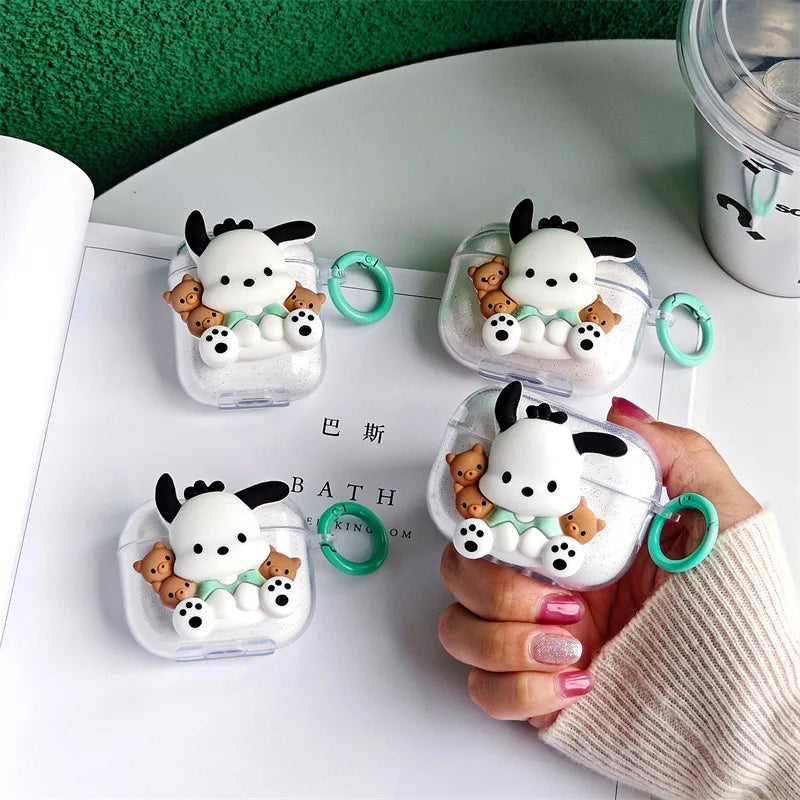 MINISO Pochacco For Apple Airpods Pro/Pro2 Wireless Bluetoot Headset Cover Airpods 1 2 3 Generation Earphone Protective Case