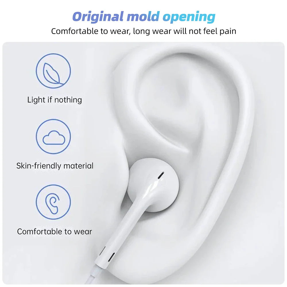 1/5/10PCS 3.5mm Universal Wired Headphones Comfortable stereo wired headphones For mobile phones, computers and more.