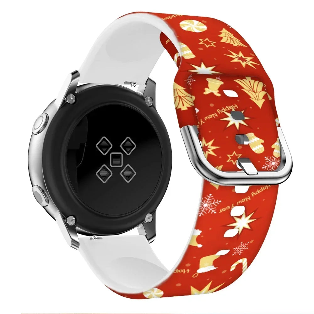 20mm 22mm Christmas Style Silicone Strap for COROS APEX 4 42mm PACE Pro Wristband Suunto Vertical 2 Run Race 2 CMF Watch 3 Pro 2